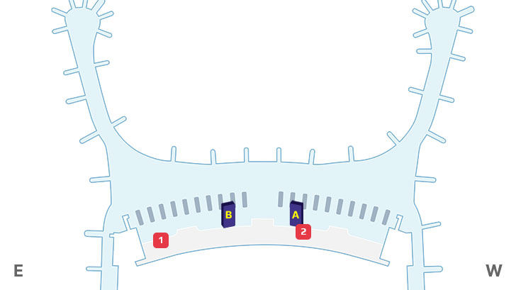 1. 일반지역 1층 안내데스크, 2. 일반지역 1층 안내데스크