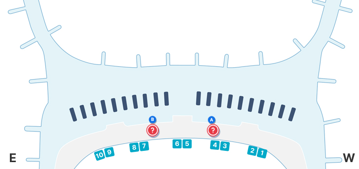 제2 여객터미널 안내데스크 이미지